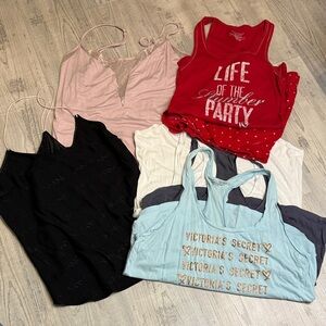 Victoria's Secret Tank Tops - Red, Black, Pink, Blue, White